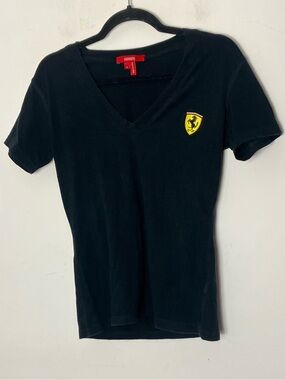 Vintage Scuderia Ferrari F1 V Neck Baby Tee Authentic Medium